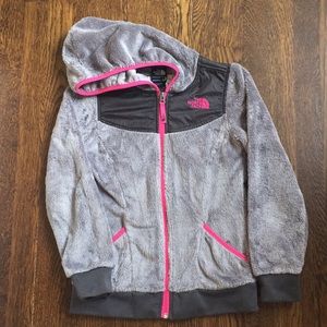 North Face Girls Oso Zipup Hoodie sz M 10/12